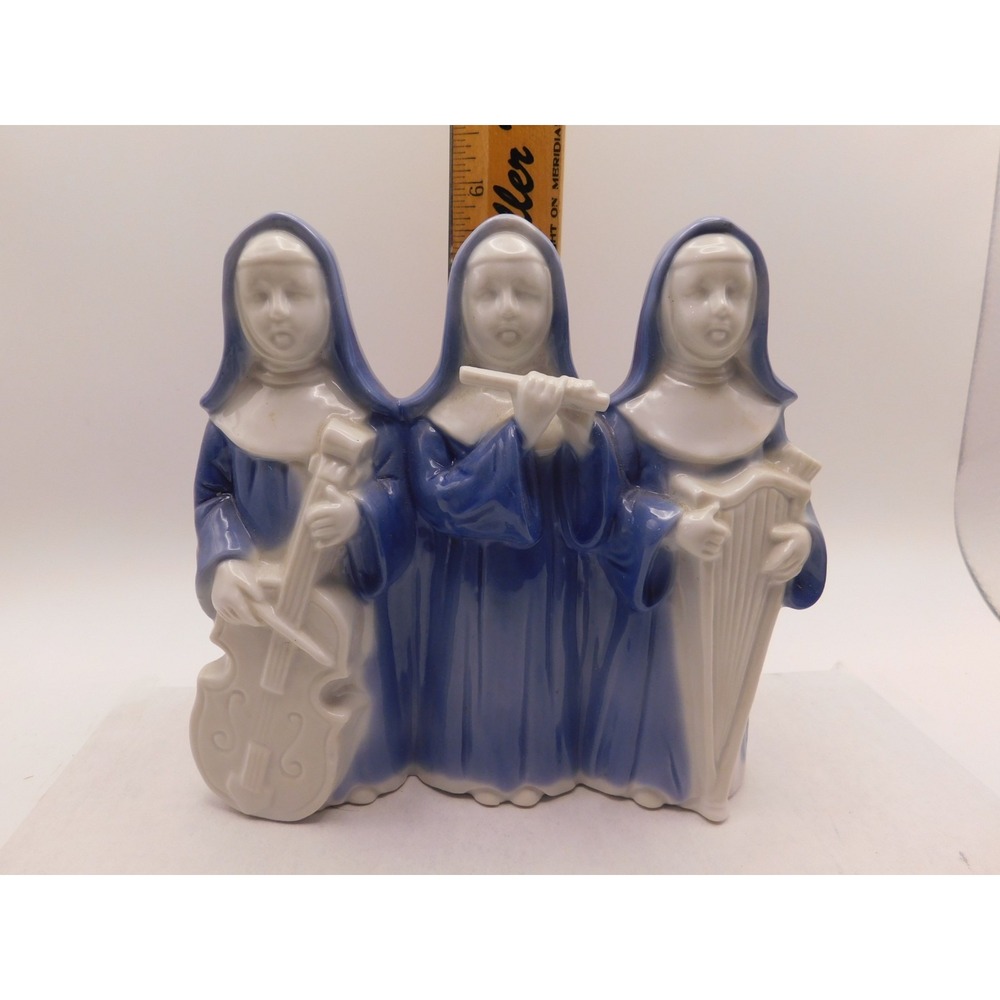 Vintage Singing Nuns Blue Musical Box Japan 7" Working